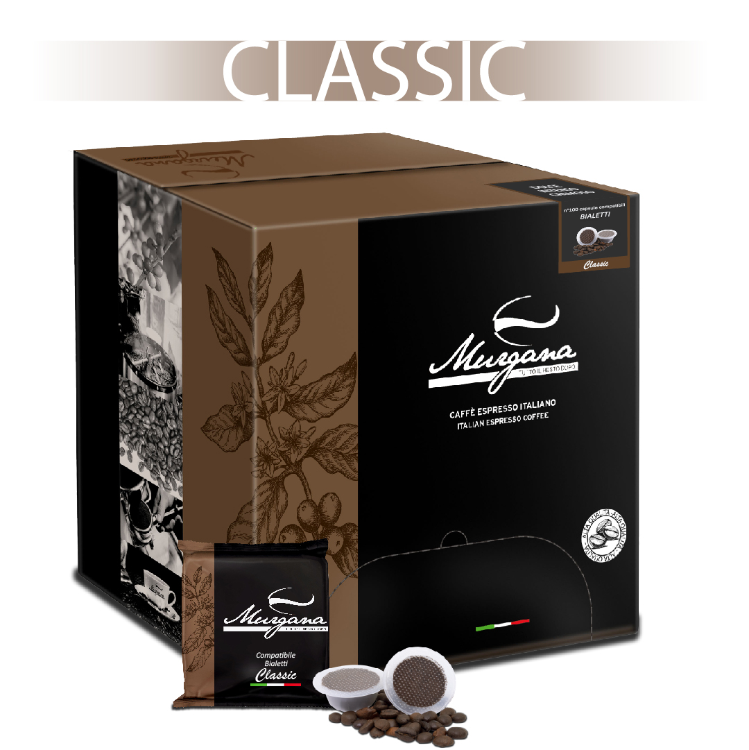 Bialetti CLASSIC 100 Pz - Capsule Compatibili - Caffè Murgana